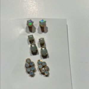 Elegant Opal Earrings Set